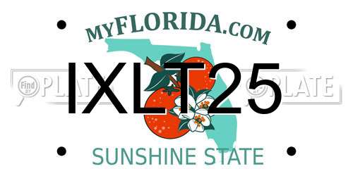 IXLT25 Florida License Plate