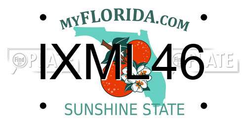 IXML46 Florida License Plate