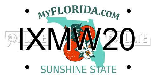 IXMW20 Florida License Plate