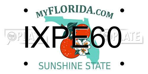 IXPE60 Florida License Plate