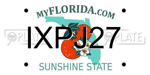 IXPJ27 Florida License Plate