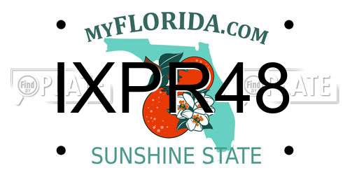 IXPR48 Florida License Plate