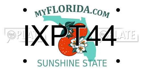 IXPT44 Florida License Plate