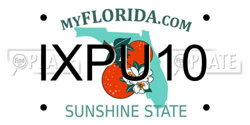 IXPU10 Florida License Plate