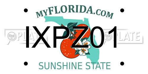 IXPZ01 Florida License Plate