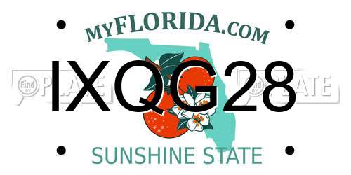 IXQG28 Florida License Plate