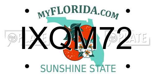 IXQM72 Florida License Plate