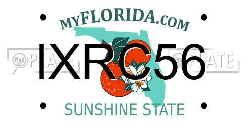 IXRC56 Florida License Plate
