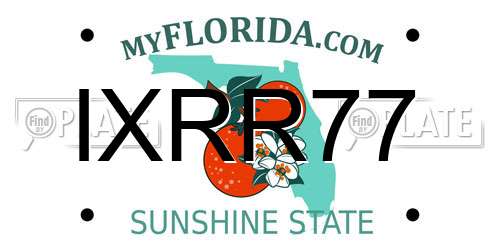 IXRR77 Florida License Plate