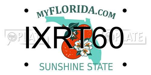 IXRT60 Florida License Plate