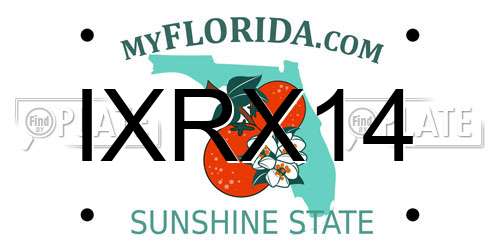 IXRX14 Florida License Plate