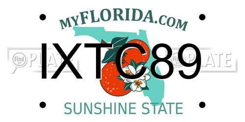 IXTC89 Florida License Plate