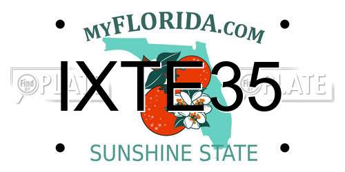 IXTE35 Florida License Plate
