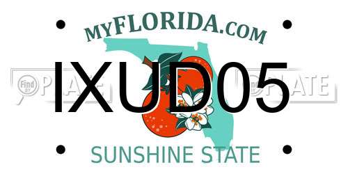 IXUD05 Florida License Plate