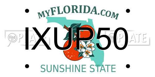 IXUP50 Florida License Plate