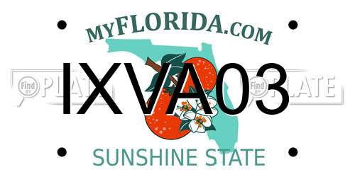 IXVA03 Florida License Plate
