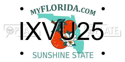 IXVU25 Florida License Plate