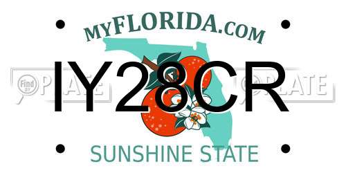 IY28CR Florida License Plate