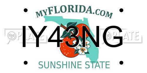 IY43NG Florida License Plate