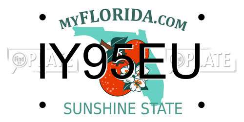 IY95EU Florida License Plate