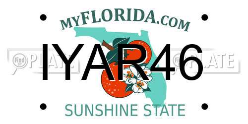 IYAR46 Florida License Plate