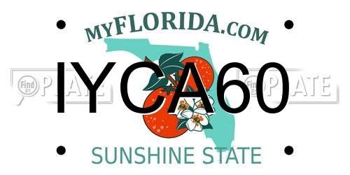 IYCA60 Florida License Plate