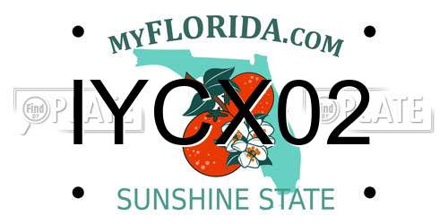 IYCX02 Florida License Plate