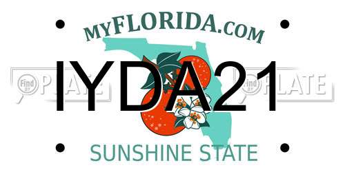 IYDA21 Florida License Plate
