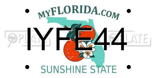 IYFE44 Florida License Plate