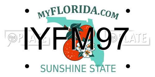 IYFM97 Florida License Plate