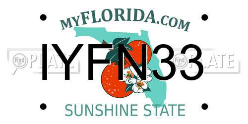 IYFN33 Florida License Plate