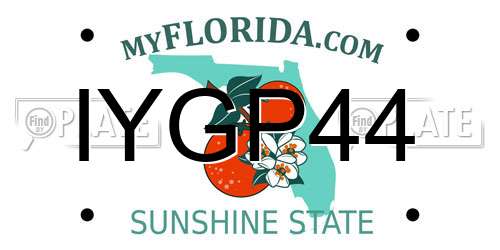 IYGP44 Florida License Plate