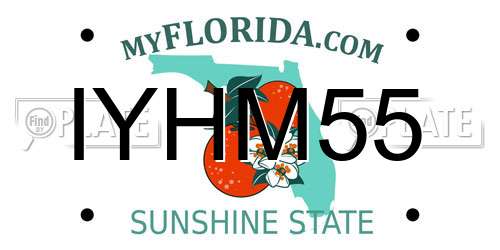 IYHM55 Florida License Plate