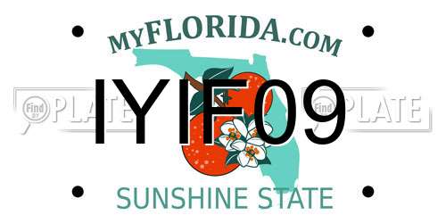 IYIF09 Florida License Plate