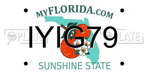 IYIG79 Florida License Plate
