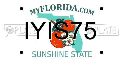 IYIS75 Florida License Plate