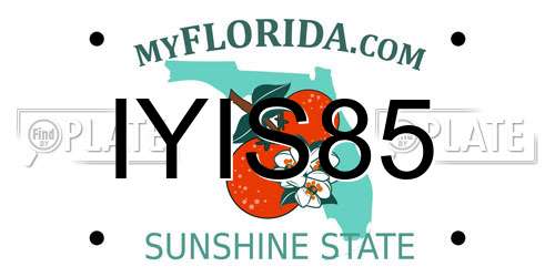 IYIS85 Florida License Plate