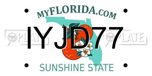 IYJD77 Florida License Plate