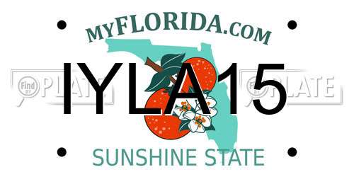 IYLA15 Florida License Plate