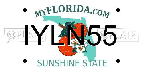 IYLN55 Florida License Plate