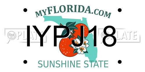 IYPJ18 Florida License Plate