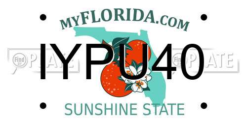 IYPU40 Florida License Plate