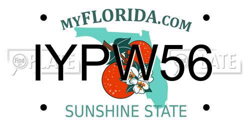 IYPW56 Florida License Plate