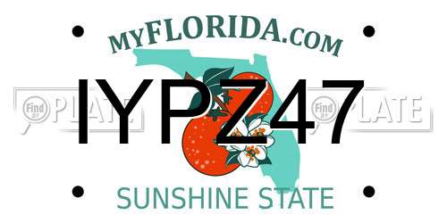 IYPZ47 Florida License Plate