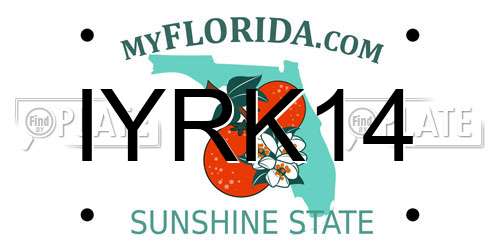 IYRK14 Florida License Plate