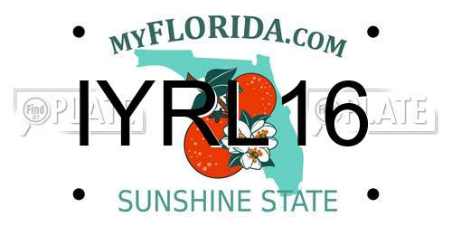 IYRL16 Florida License Plate