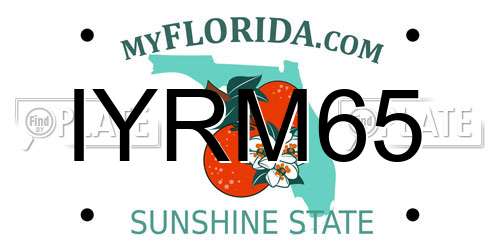IYRM65 Florida License Plate