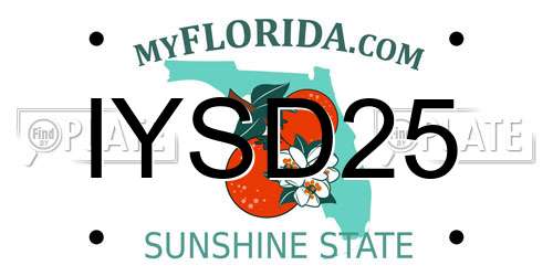 IYSD25 Florida License Plate