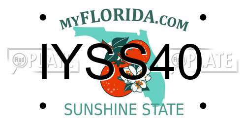 IYSS40 Florida License Plate