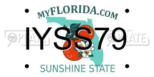 IYSS79 Florida License Plate